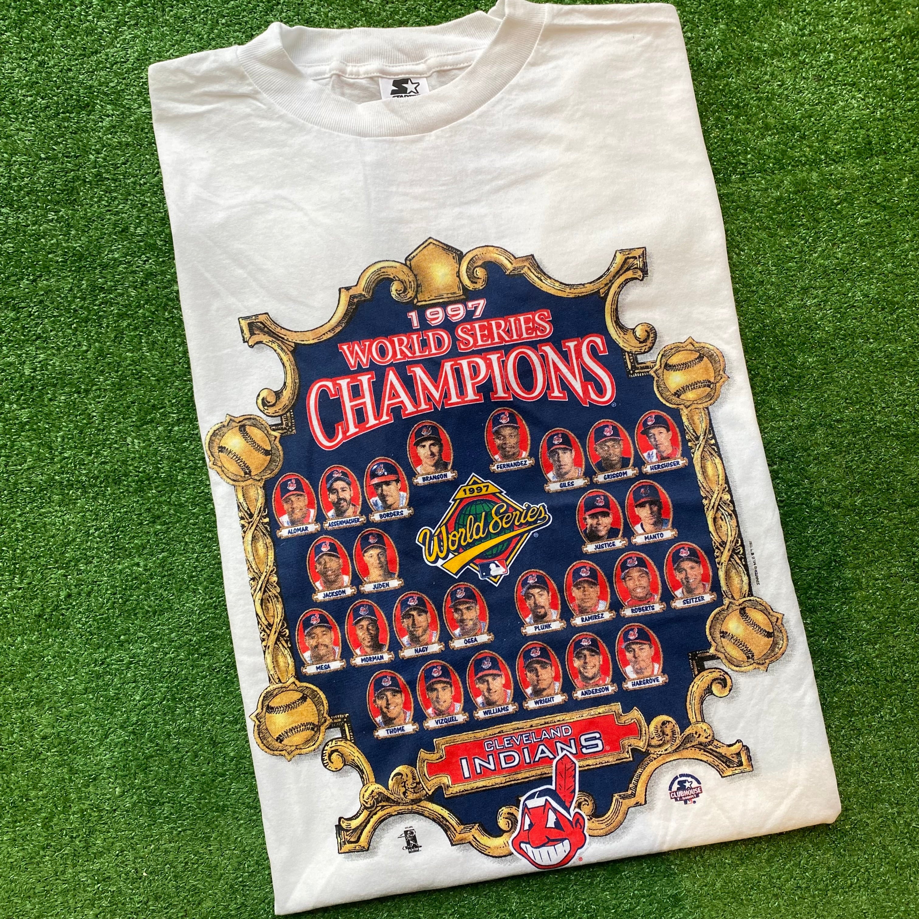 Brand New Vintage Cleveland Indians 1997 World Series Champions Tee