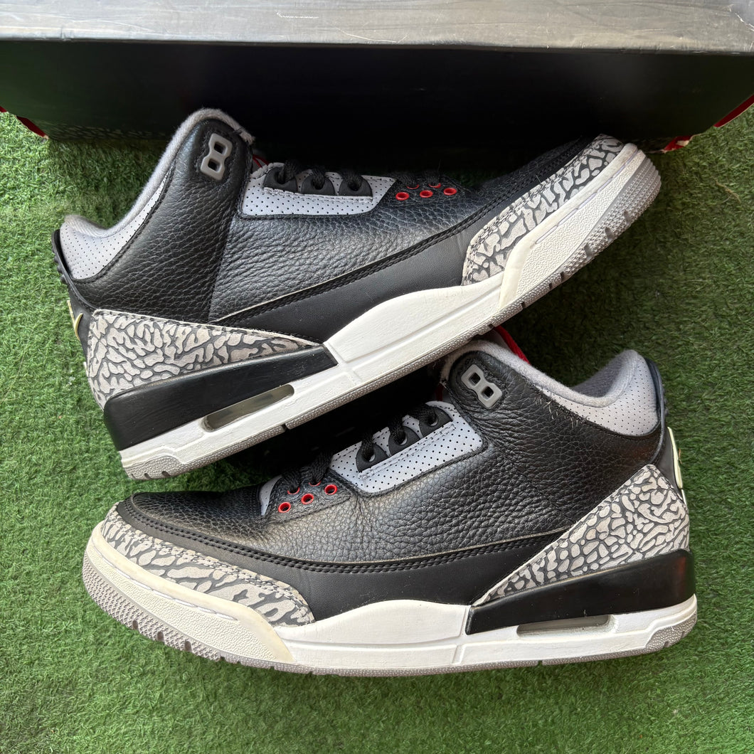 Jordan Black Cement 3s Size 8