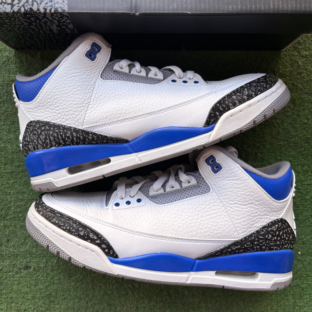 Jordan Racer Blue 3s Size 10