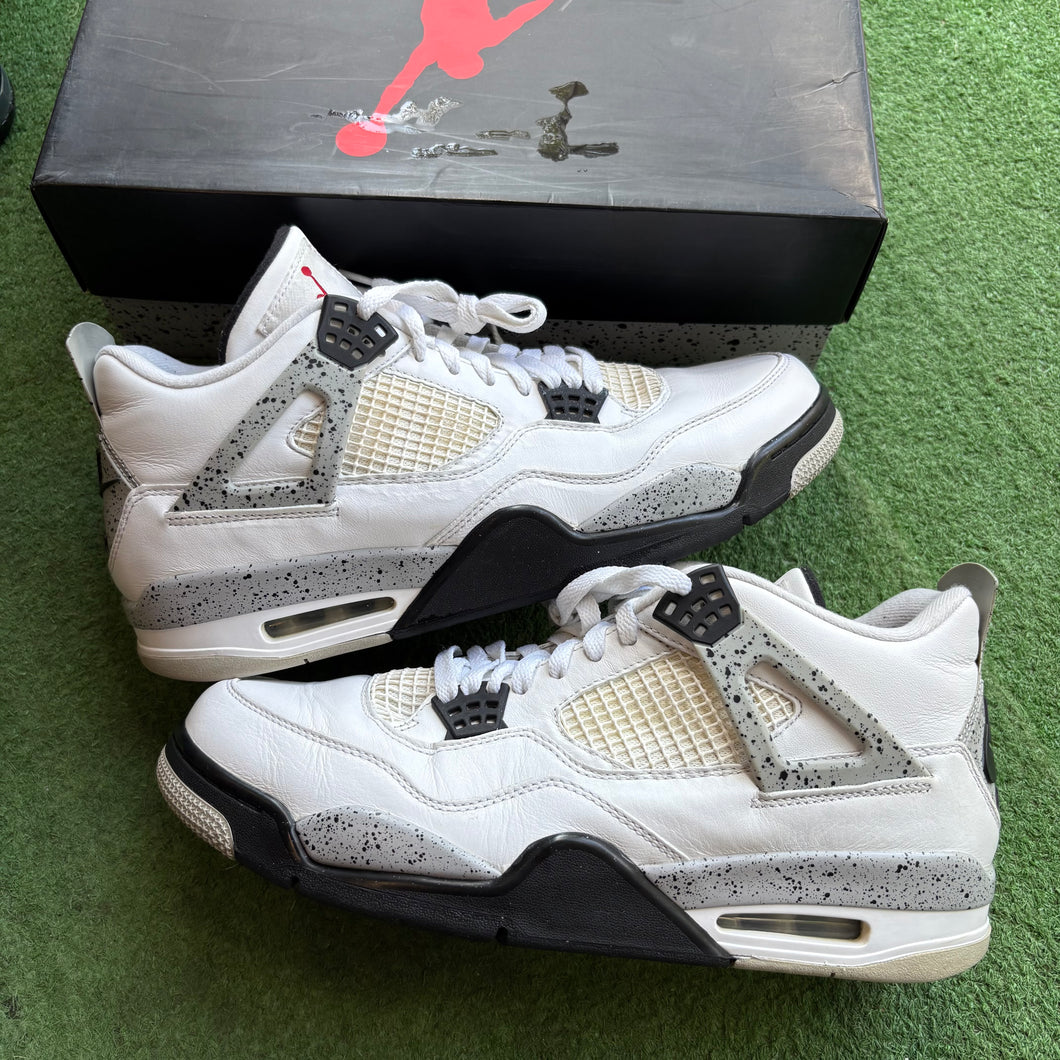 Jordan White Cement 4s Size 12