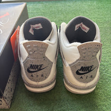 Load image into Gallery viewer, Jordan White Cement 4s Size 7Y
