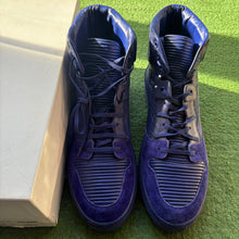 Load image into Gallery viewer, BB City Blue Monochrome Leather High-Top Sneaker Size 44

