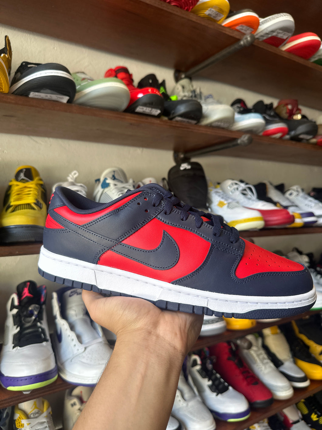 Nike Red Obsidian Low Dunks