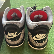 Load image into Gallery viewer, Jordan Black Cement 3s Size 7Y
