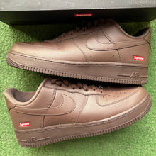 Load image into Gallery viewer, Nike Supreme Brown Air Force 1s Size 10.5
