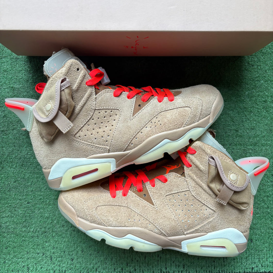 Jordan Travis Scott British Khaki 6s Size 8