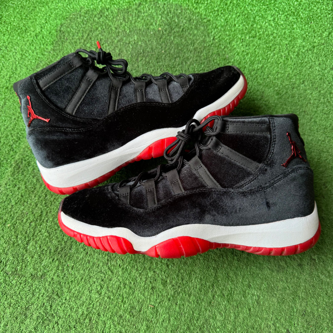 Jordan Velvet Bred 11s Size 10.5W/9M