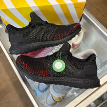Load image into Gallery viewer, Adidas Core Black Solar Red Ultraboosts Size 8
