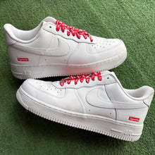 Load image into Gallery viewer, Nike Supreme White Air Force 1s Size 10

