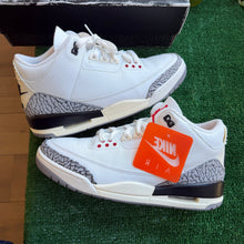 Load image into Gallery viewer, Jordan Reimagined White Cement 3s Size 10
