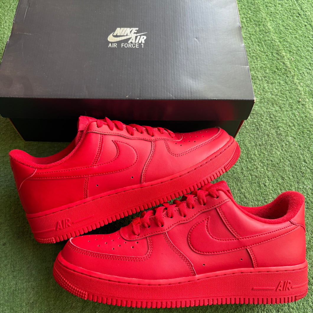 Nike Red Air Force 1s Size 10