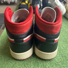 Load image into Gallery viewer, Jordan Black Red Mid 1s Size 11.5
