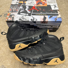 Load image into Gallery viewer, Jordan Black Gum 9 Boots Size 10
