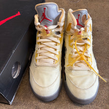 Load image into Gallery viewer, Jordan Off White Sail 5s Size 10.5
