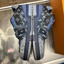 Load image into Gallery viewer, Louis Vuitton Denim Patchwork Trainers Size 10.5
