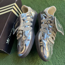 Load image into Gallery viewer, Wales Bonner Silver Sambas Size 10.5
