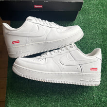 Load image into Gallery viewer, Nike Supreme White Air Force 1s Size 10
