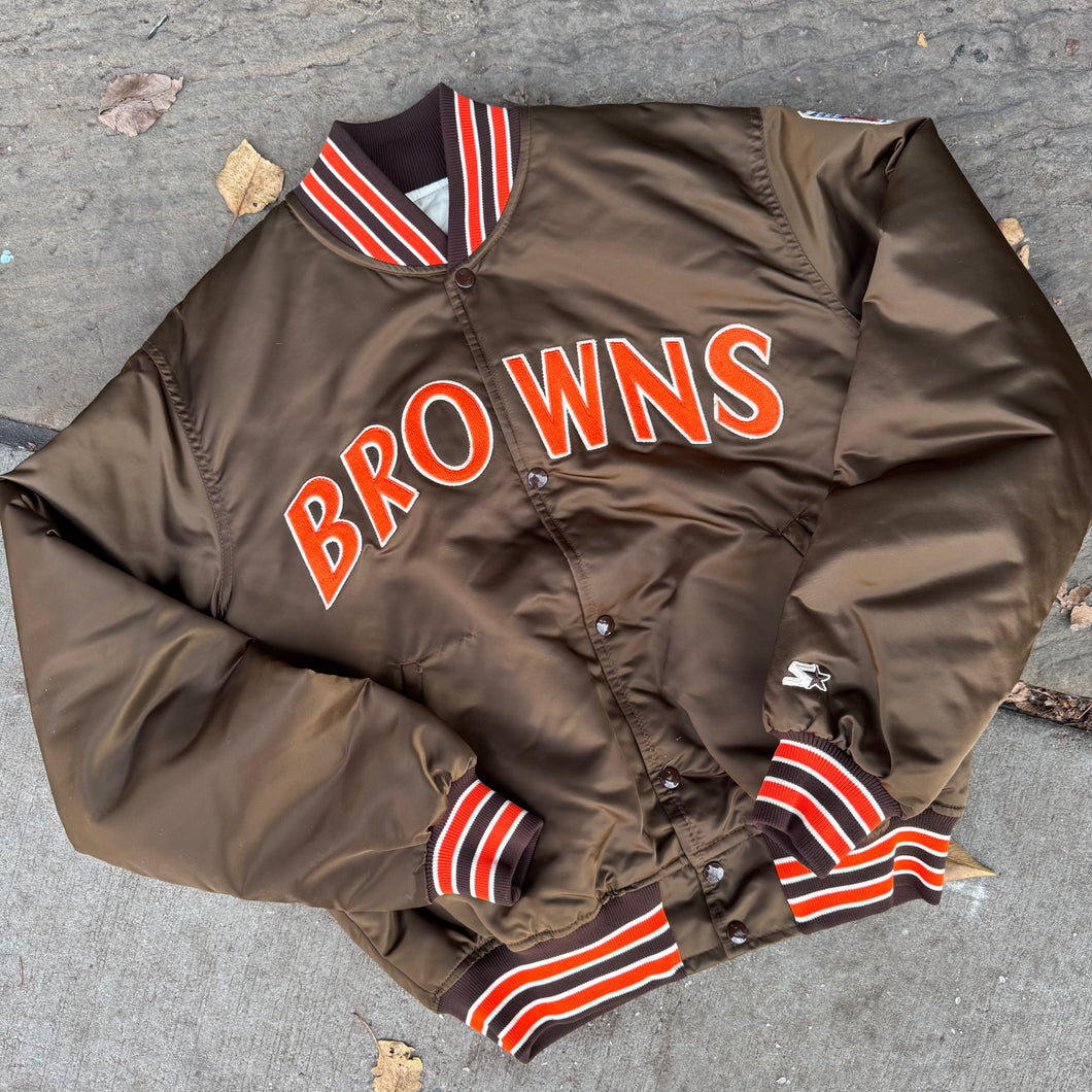 Vintage Cleveland Browns Starter Satin Jacket Size L