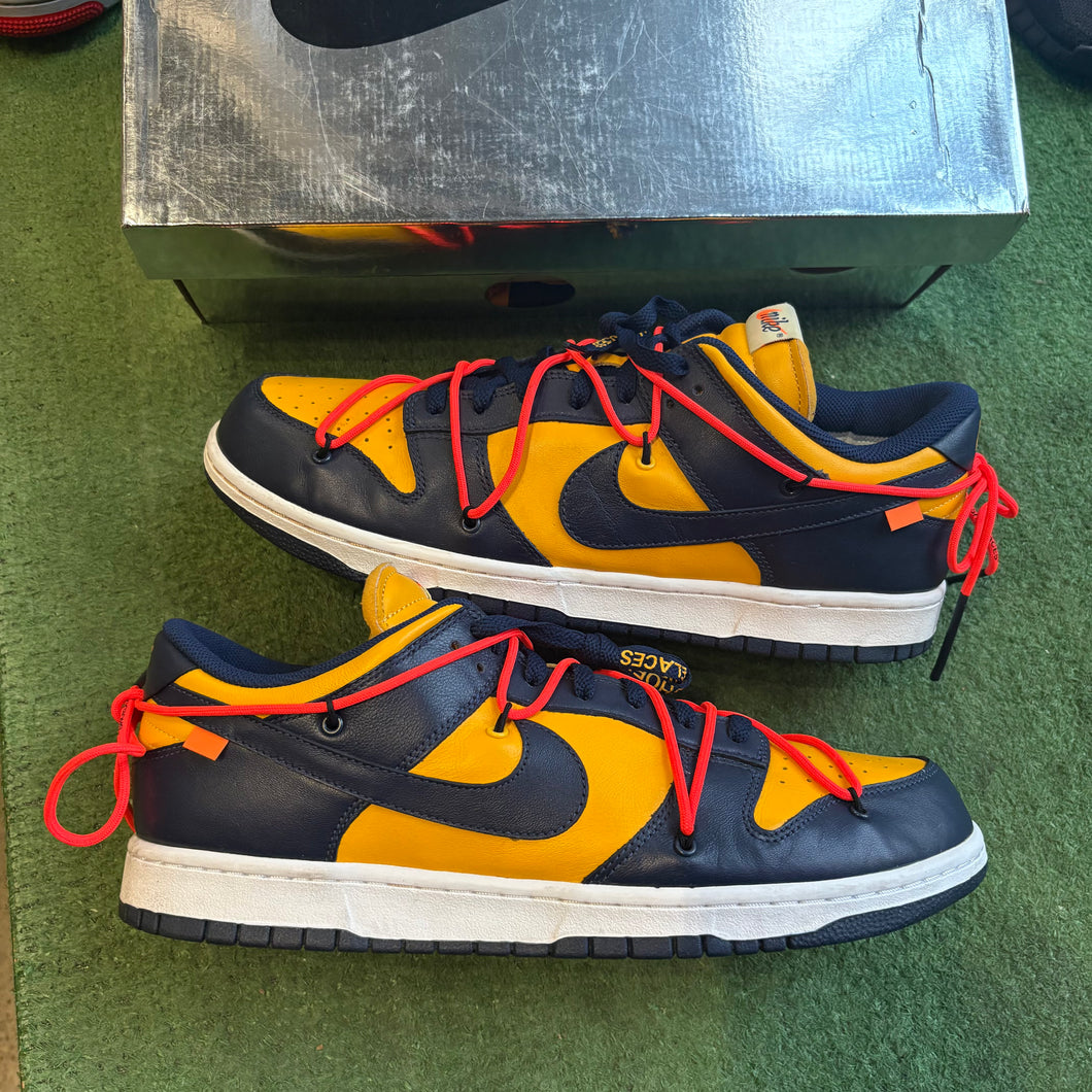 Nike Off White Michigan Low Dunks Size 14
