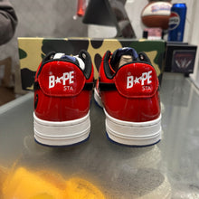 Load image into Gallery viewer, A Bathing Ape Patent Red Bapestas Size 7

