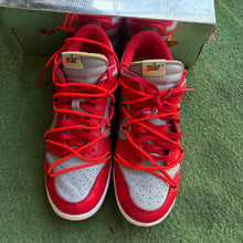 Load image into Gallery viewer, Nike OFF WHITE University Red Low Dunks Size 10
