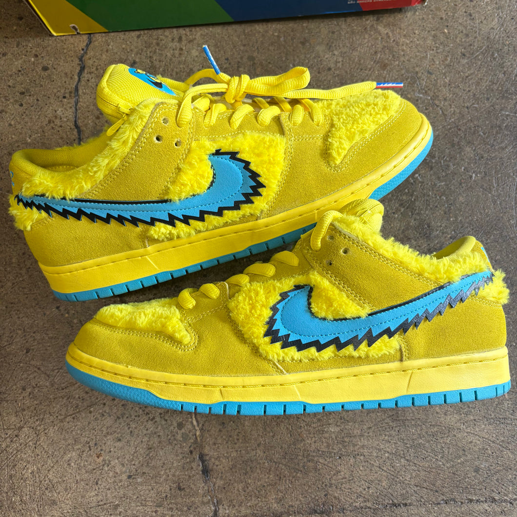 Nike SB Grateful Dead Yellow Dunk Lows Size 11