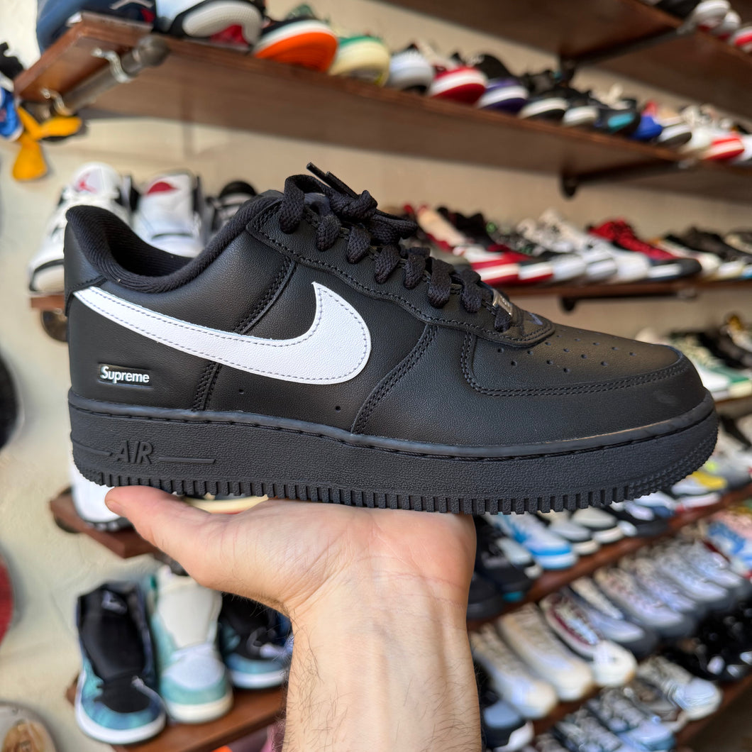 Supreme Black White Air Force 1s