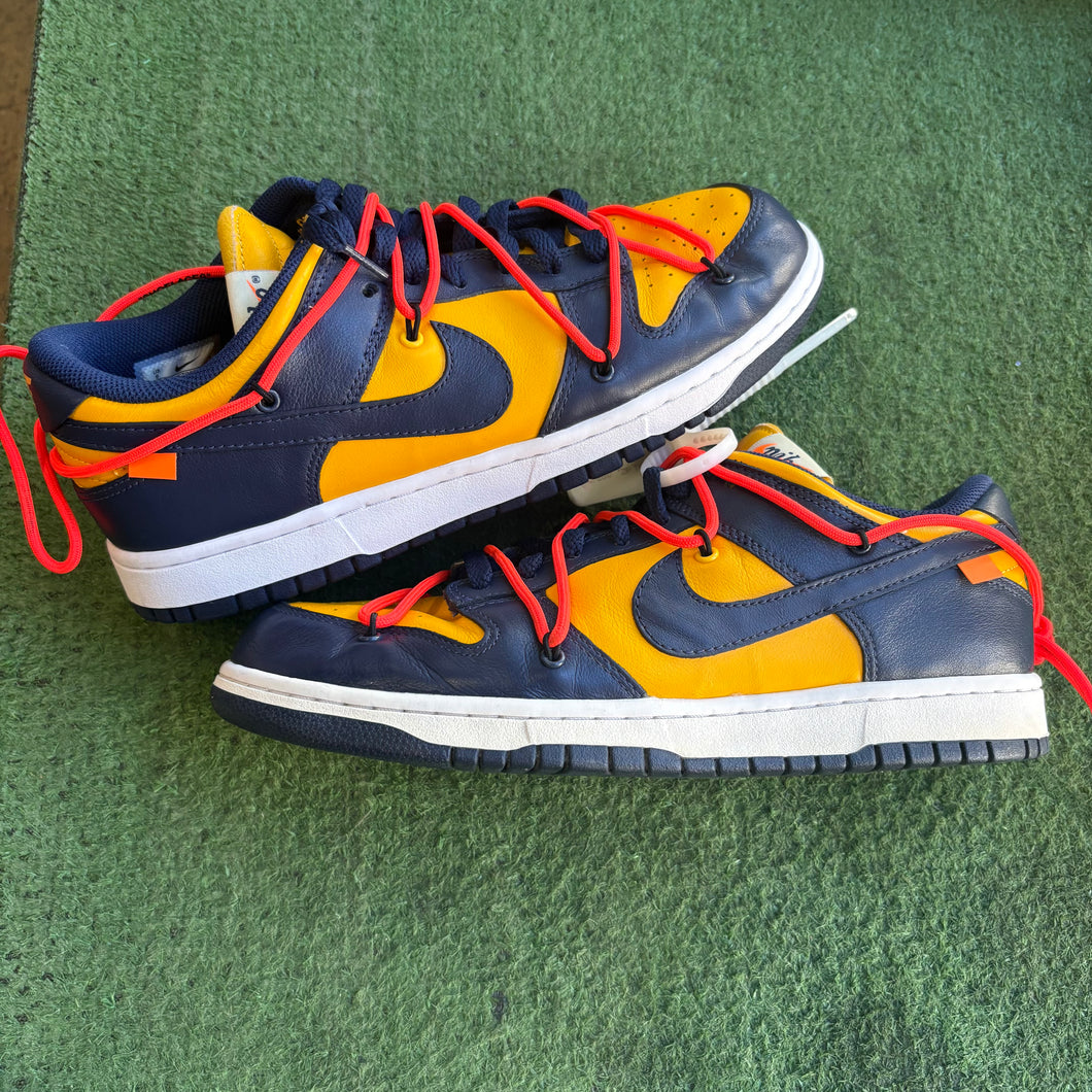 Nike Off White Michigan Low Dunks Size 9