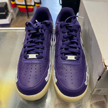 Load image into Gallery viewer, Nike Purple Skeleton Halloween Air Force 1s Size 9.5
