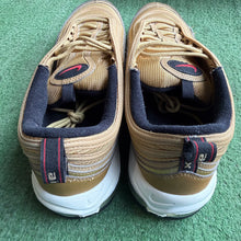 Load image into Gallery viewer, Nike Metallic Gold Air Max 97s Size 12
