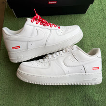 Load image into Gallery viewer, Nike Supreme All White Air Force 1s Size 9.5
