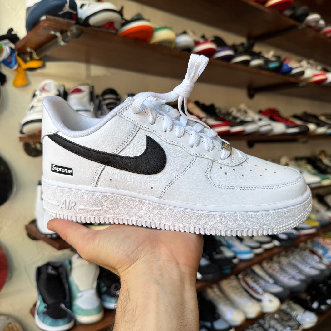Supreme White Black Air Force 1s
