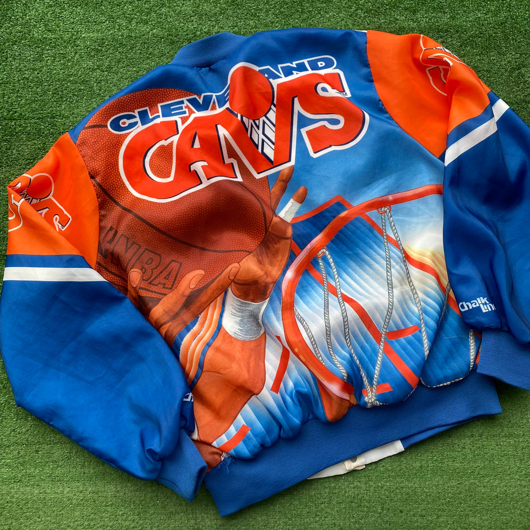 Vintage Cleveland Cavaliers Chalk Line Fanimation Jacket Size XL
