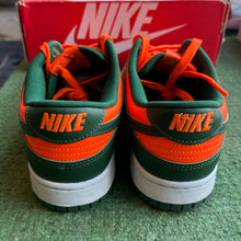 Load image into Gallery viewer, Nike Miami Hurricanes Low Dunks Size 10
