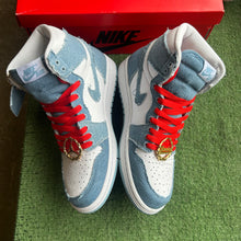 Load image into Gallery viewer, Jordan Denim 1s Size 8W/6.5M
