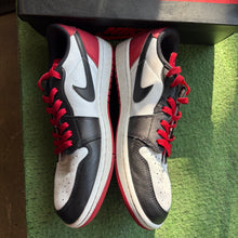 Load image into Gallery viewer, Jordan Black Toe Low 1s Size 10.5

