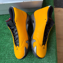 Load image into Gallery viewer, Jordan University Gold 14s Size 10.5
