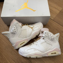 Load image into Gallery viewer, Jordan Gold Hoops 6s Size 6W/4.5M
