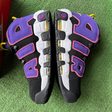 Load image into Gallery viewer, Nike Black Court Purple Air More Uptempo 96s Size 11
