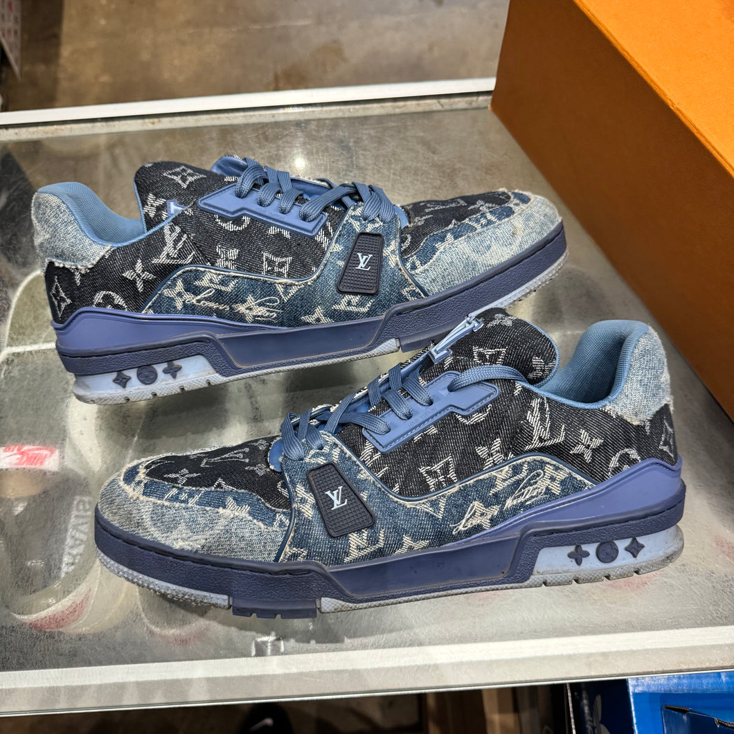 Louis Vuitton Denim Patchwork Trainers Size 10.5