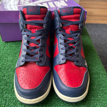 Load image into Gallery viewer, Nike SB Supreme By Any Means Necessary Navy High Dunks Size 10
