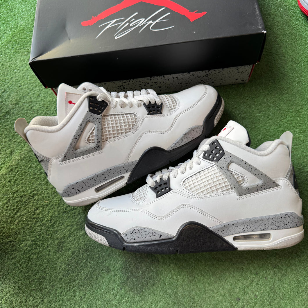 Jordan White Cement 4s Size 9
