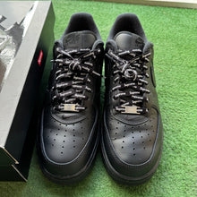 Load image into Gallery viewer, Nike Supreme Black Air Force 1s Size 10.5
