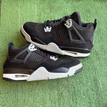 Load image into Gallery viewer, Jordan Black Canvas 4s Size 5.5Y
