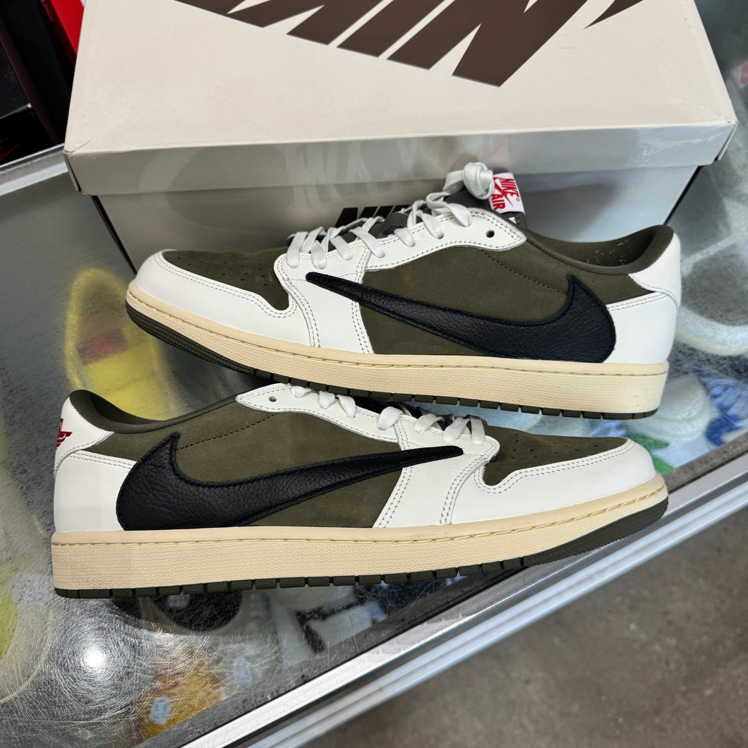 Jordan Travis Scott Medium Olive Low 1s Size 12.5