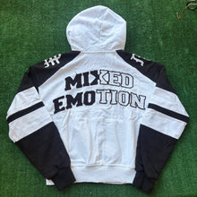 Load image into Gallery viewer, Mixed Emotions White Zip Up Hoodie
