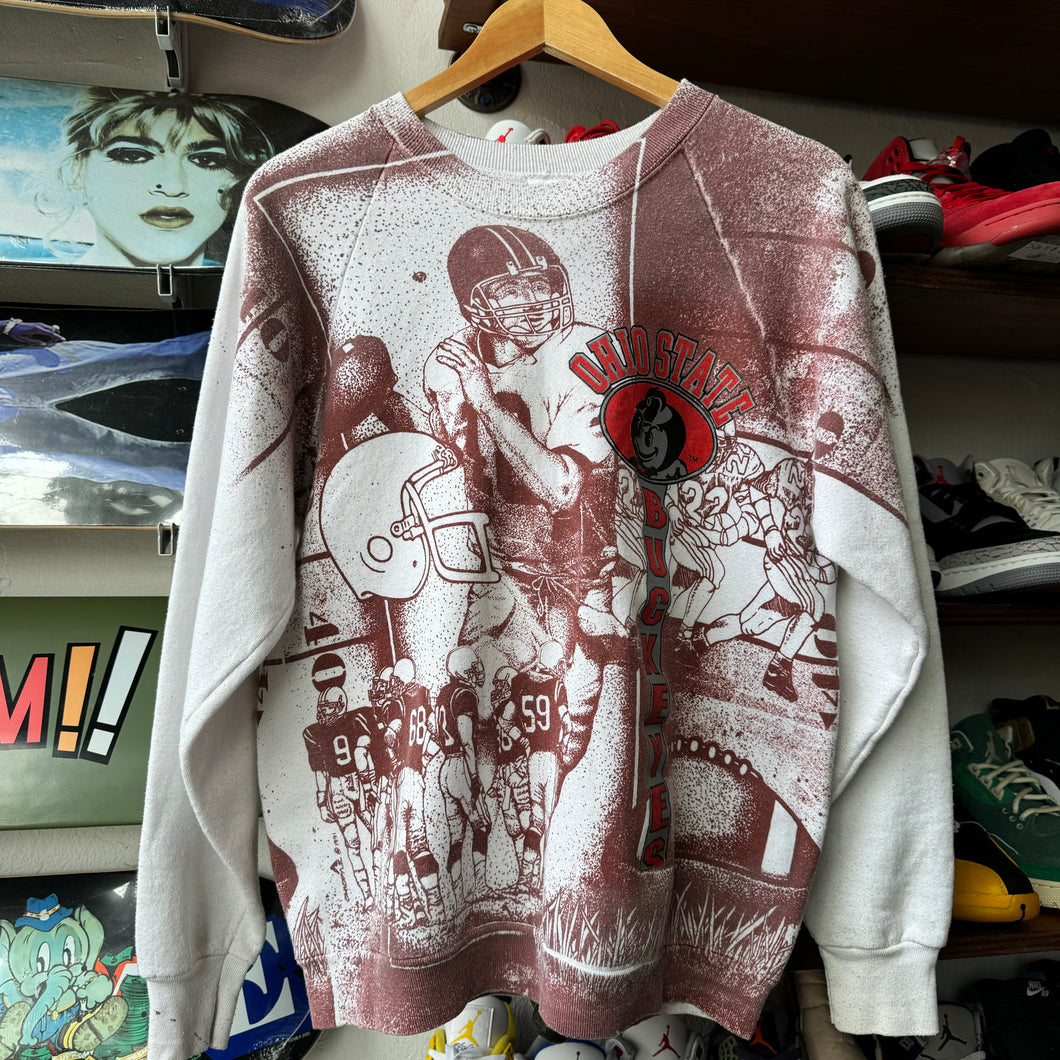 Vintage Ohio State All Over Print Crewneck Size L