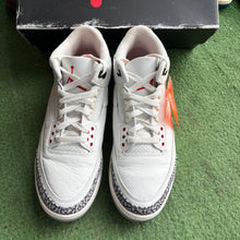 Load image into Gallery viewer, Jordan Reimagined White Cement 3s Size 9.5
