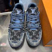Load image into Gallery viewer, Louis Vuitton Denim Patchwork Trainers Size 10.5
