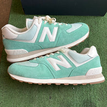 Load image into Gallery viewer, New Balance Turquoise 574s Size 13
